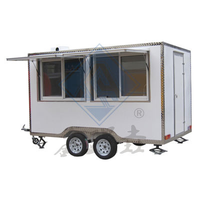 1000 KG Mobile Food Truck with Single/Double Axles and Canopy Design Customized