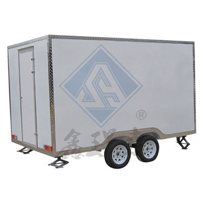 1000 KG Mobile Food Truck with Single/Double Axles and Canopy Design Customized