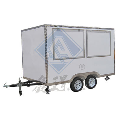 1000 KG Mobile Food Truck with Single/Double Axles and Canopy Design Customized
