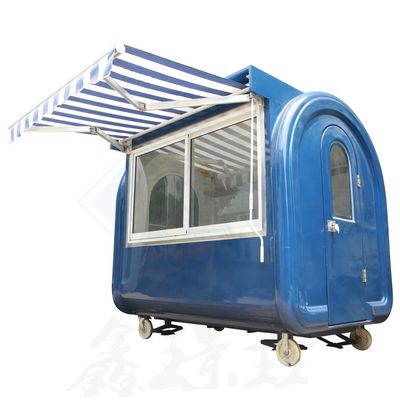 Outdoor Street Food Cart 400 Mobile Customized Industrial with Canopy Round Model