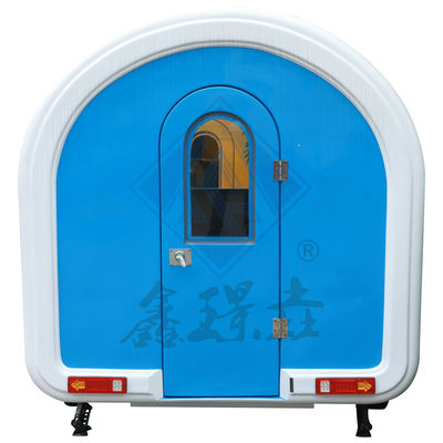 1000 KG Mobile Food Truck with Canopy Customized Color Round Model Single/Double Axles