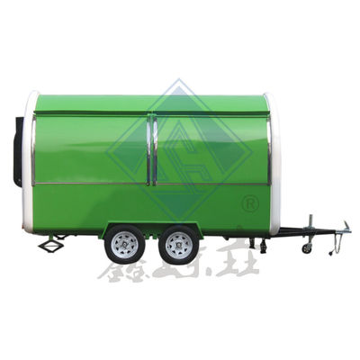 1000 KG Mobile Food Truck with Canopy Customized Color Round Model Single/Double Axles