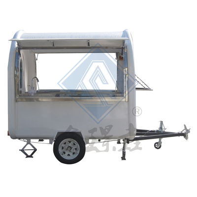 Outdoor Street Vending Customized 300CM Mobile Food Truck with Canopy and Round Model