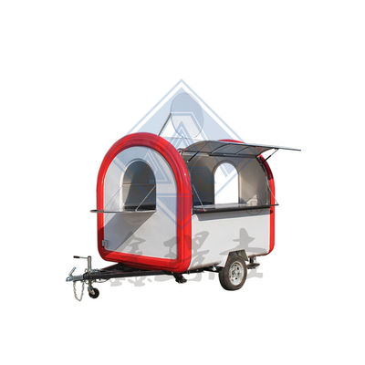 Outdoor Street Food Cart with Canopy Customized 280CM Single/Double Axles Design Mobile