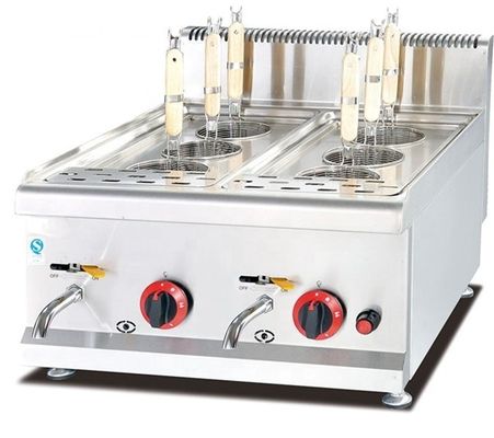 Elegant Stainless Steel Desktop Gas Pasta Cooker for Catering Cooking Equipment