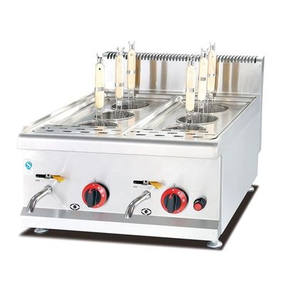 Elegant Stainless Steel Desktop Gas Pasta Cooker for Catering Cooking Equipment