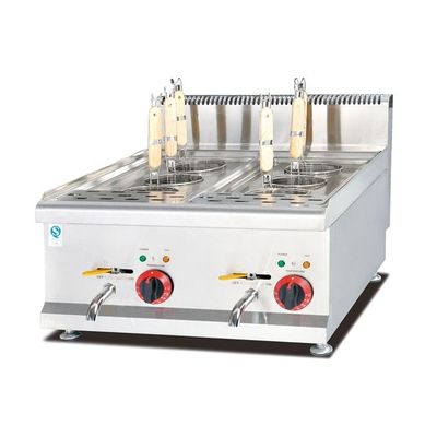 Elegant Stainless Steel Desktop Gas Pasta Cooker for Catering Cooking Equipment