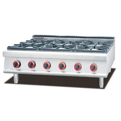 Freestanding Commercial Food Preparation Stove with 4 Burner and Storage Cabinet