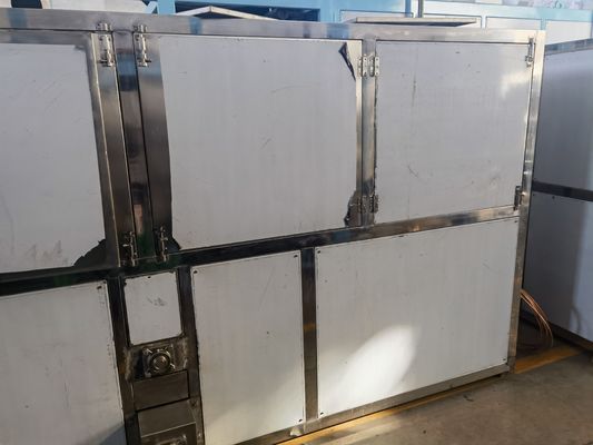 Home 10 Ton Water Cooling Ice Cube Machine Ice Maker with 1000kg Ice Storage Capacity