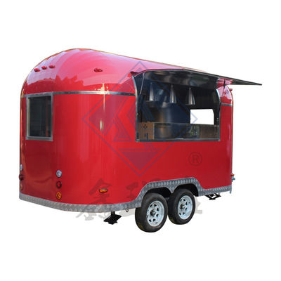 Design 500CM Single/Double Axles Stainless Steel Food Truck for Outdoor Street Vending