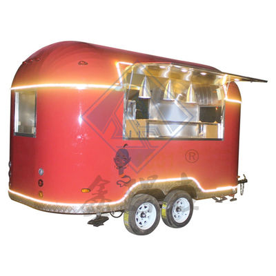 Design 500CM Single/Double Axles Stainless Steel Food Truck for Outdoor Street Vending