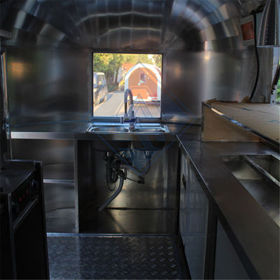 Design Mobile Customized Stainless Steel Food Truck Industrial 4M Single/Double Axles