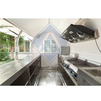 Nice Design Mobile Customized Industrial Round Model Mobile with Canopy Coffee Food Truck