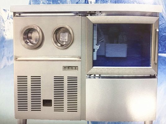 Commercial 140P 63kg/day Ice Cube Making Machine with 500KG Ice Storage Capacity