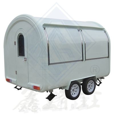 Customized Industrial Round Model Hot Dog Coffee Mobile Food Truck 350CM Single Axle