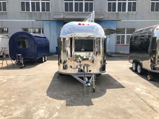 Road Wheel Hotdog Cart Mobile Food Truck Trailer with and Fully Equipped Restaurant