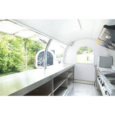 Mobile Hot Dog Coffee Food Truck 5.8M Double Axle Nice Design Industrial Round Model