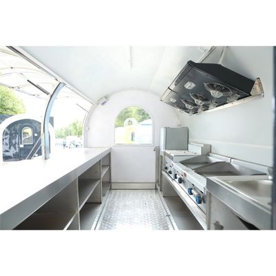 Mobile Hot Dog Coffee Food Truck 5.8M Double Axle Nice Design Industrial Round Model