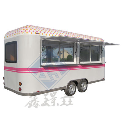 Mobile Outdoor Street Food Cart with Industrial Round Model and Customized Color