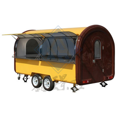 5M Double Axle Nice Design Customized Food Snack Truck Industrial Round Model Mobile