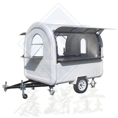 Customized Industrial Round Model 2.5M Double Axle Mobile Food Truck for Hot Dog