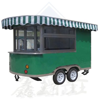 Customized Industrial Round Model Mobile with Canopy Corn Food Truck 5M Double Axle Nice Design