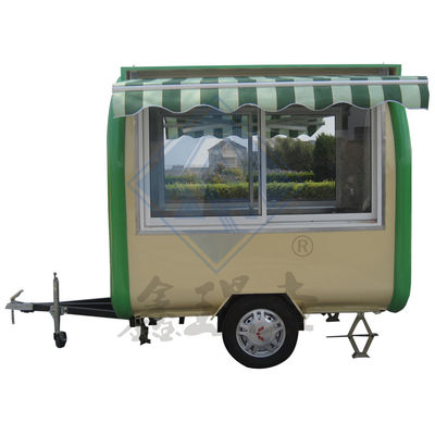Customized 350CM Double Axle Mobile Food Truck with Canopy and Water Raw Material