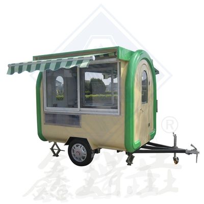 Customized 350CM Double Axle Mobile Food Truck with Canopy and Water Raw Material