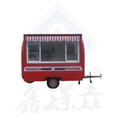 2.8M Double Axle Mobile Customized Industrial Round Model with Canopy Coffee Food Truck