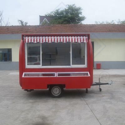 2.8M Double Axle Mobile Customized Industrial Round Model with Canopy Coffee Food Truck