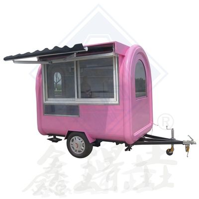 2.5M Double Axle Customized Industrial Round Model Mobile Food Truck with Canopy