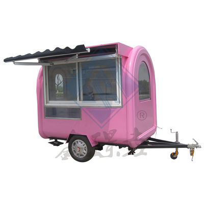 2.5M Double Axle Customized Industrial Round Model Mobile Food Truck with Canopy