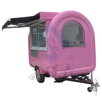 2.5M Double Axle Customized Industrial Round Model Mobile Food Truck with Canopy