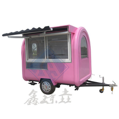 2.5M Double Axle Customized Industrial Round Model Mobile Food Truck with Canopy