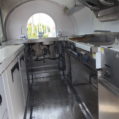 After Service Video technical support 4M Double Axle Mobile Coffee Food Truck with Canopy