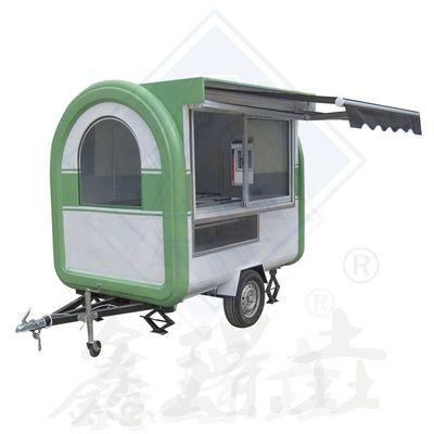 Mobile Customized Industrial Round Model with Canopy Coffee Food Truck 2.2M Double Axle