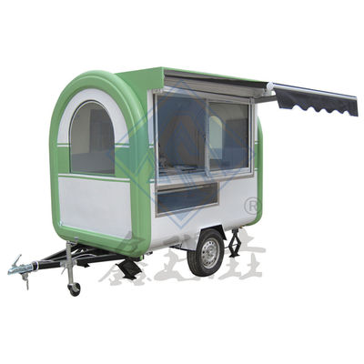 Mobile Customized Industrial Round Model with Canopy Coffee Food Truck 2.2M Double Axle