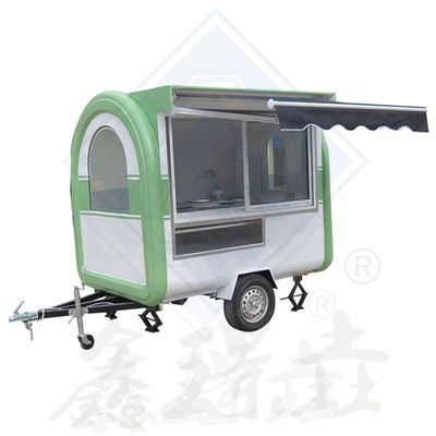 Mobile Customized Industrial Round Model with Canopy Coffee Food Truck 2.2M Double Axle