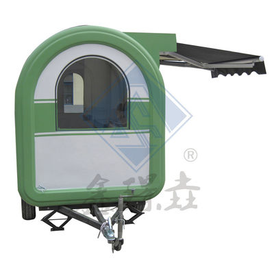 Mobile Customized Industrial Round Model with Canopy Coffee Food Truck 2.2M Double Axle