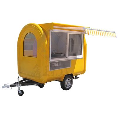 Coffee Shop Trailer Galvanized Steel Fast Food Kiosk for Outdoor Street Vending