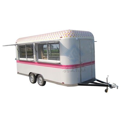 Customized Color Mobile Food Trailer Cars for Commercial Catering Hamburger and Ice Cream