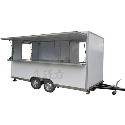 Outdoor Street Food Cart Mobile Hamburger and Ice Cream Trailer for Outdoor Festivals