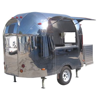 1000KG Stainless Steel Customized Food Truck with Full Restaurant Kitchen Equipments