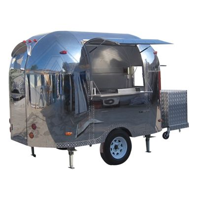 1000KG Stainless Steel Customized Food Truck with Full Restaurant Kitchen Equipments