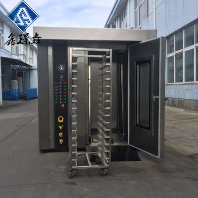 Bread Bakery Machine Stainless Steel Electric Oven with Rotary Trolley Baking Function