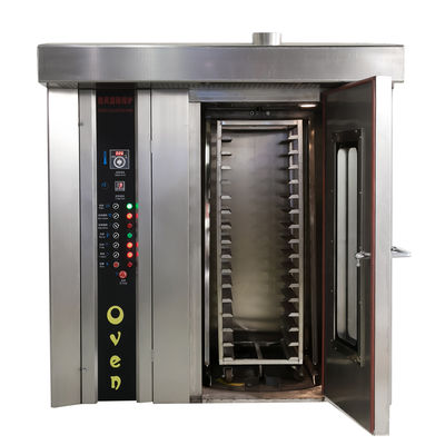 64 Trays Round Cake Bread Toast Bakery Equipment Rotary Oven with Stainless Steel