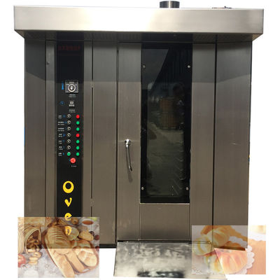 Electric Gas Diesel Bread Baking Machine with Steam Function 32 Trays Rotary Oven Made