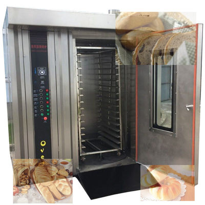 Electric Gas Diesel Bread Baking Machine with Steam Function 32 Trays Rotary Oven Made