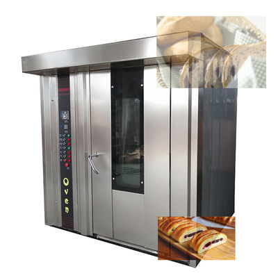 Electric Gas Diesel Bread Baking Machine with Steam Function 32 Trays Rotary Oven Made