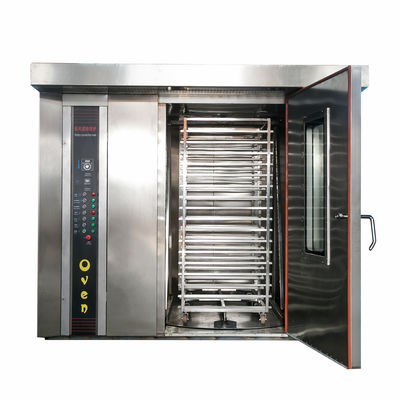 Electric/Diesel/Gas Powered 32 Trays Gas Rotary Oven for Bakery Flour Raw Material